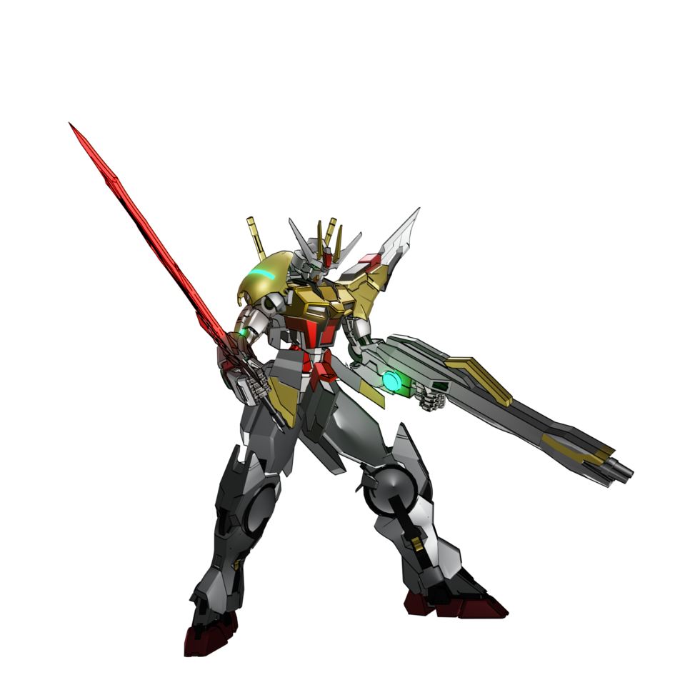 pose de ataque mecha png