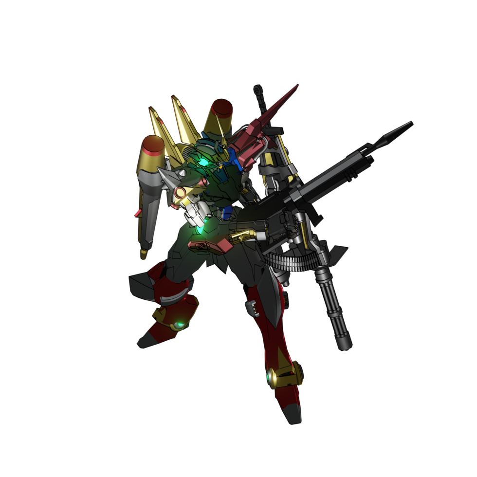 Mecha attack pose png