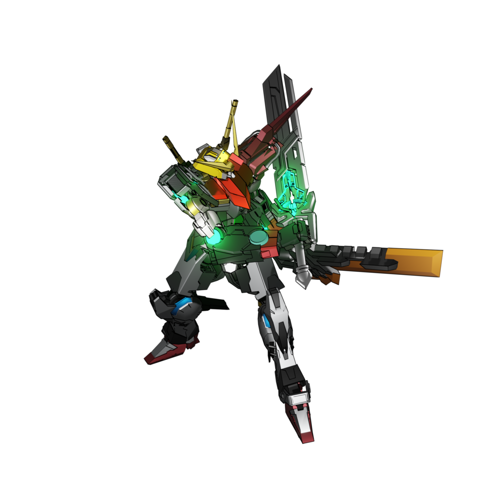 Mecha prêt à attaquer png