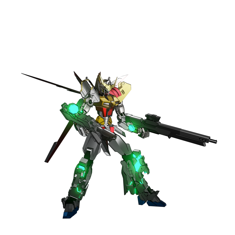 Mecha attack pose png