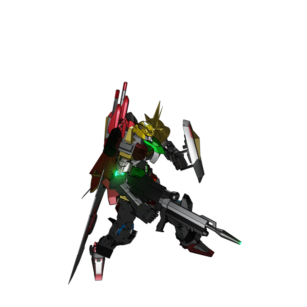 Mecha attack pose png