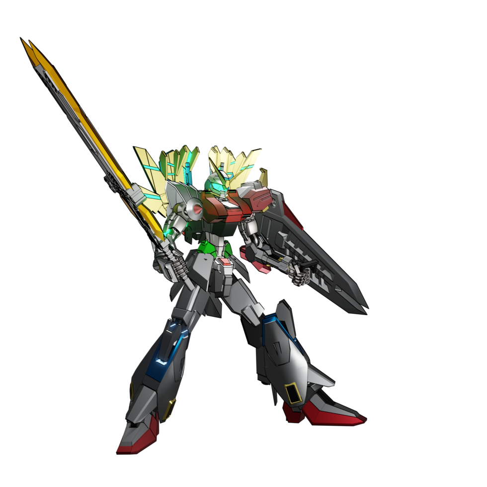 Robot attack pose png