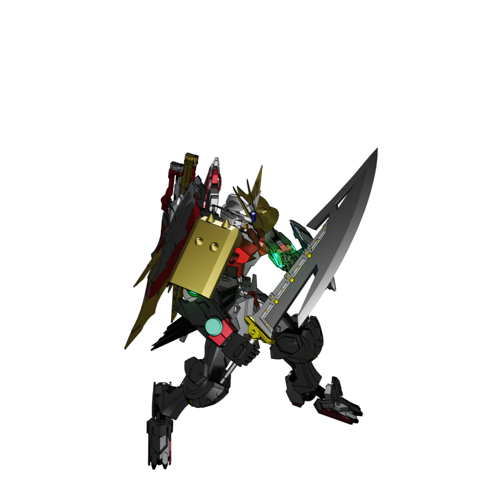 pose de ataque mecha png