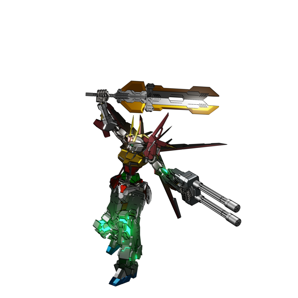 Mecha attack pose png