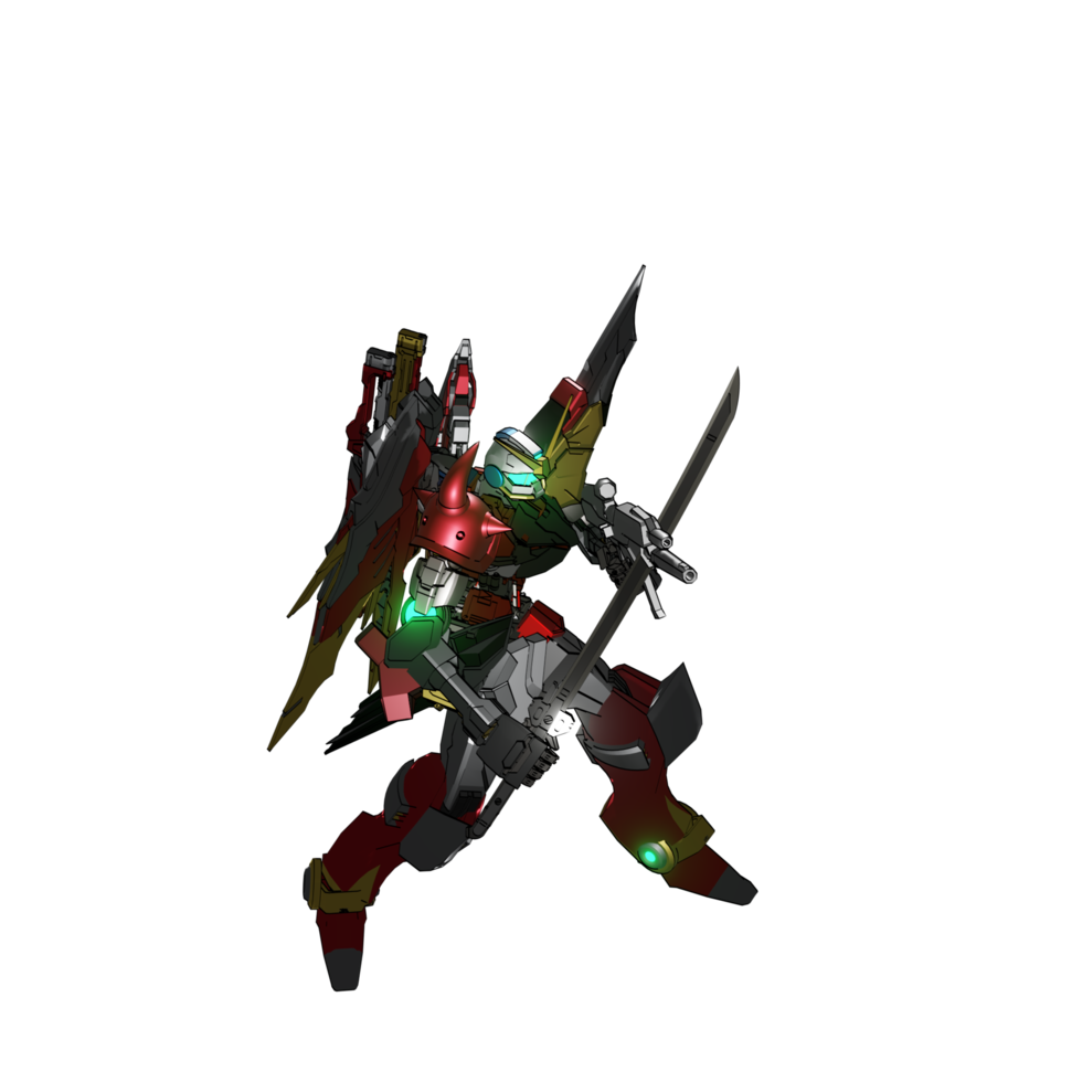 Mecha attack pose png