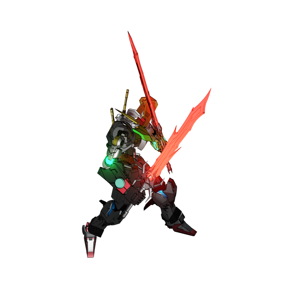 pose de ataque mecha png