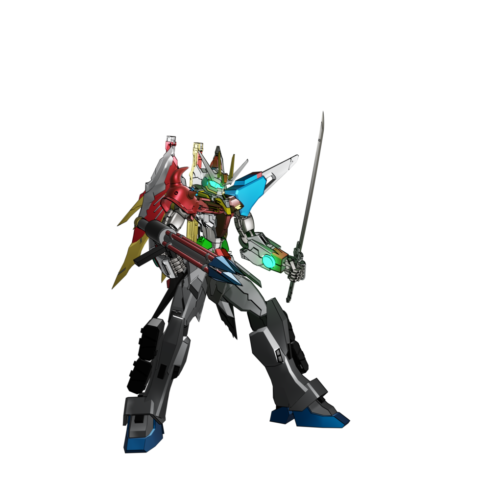 Mecha attack pose png