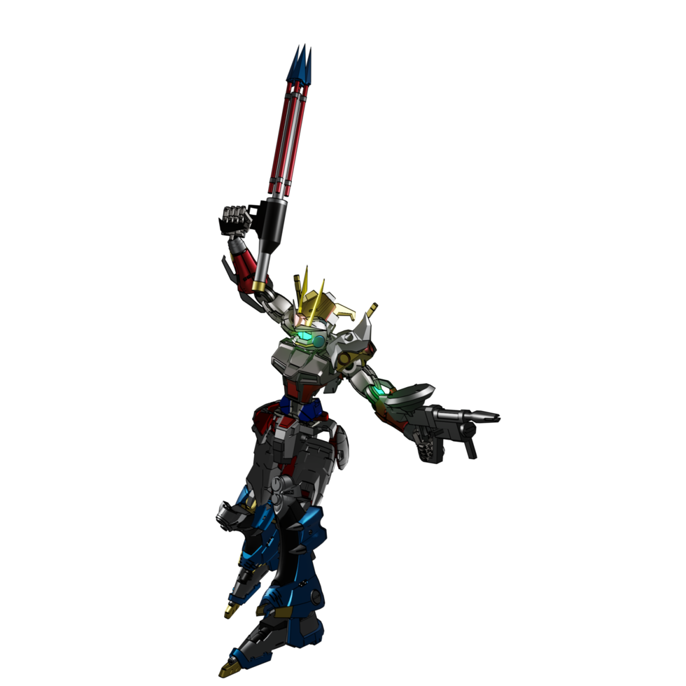 Mecha attack pose png