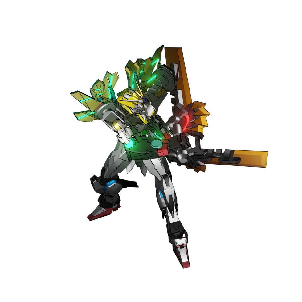 Mecha prêt à attaquer png