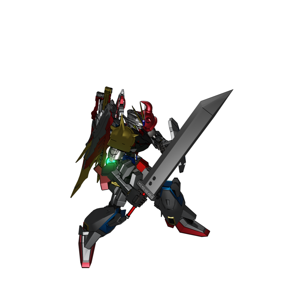 mecha redo till ge sig på png