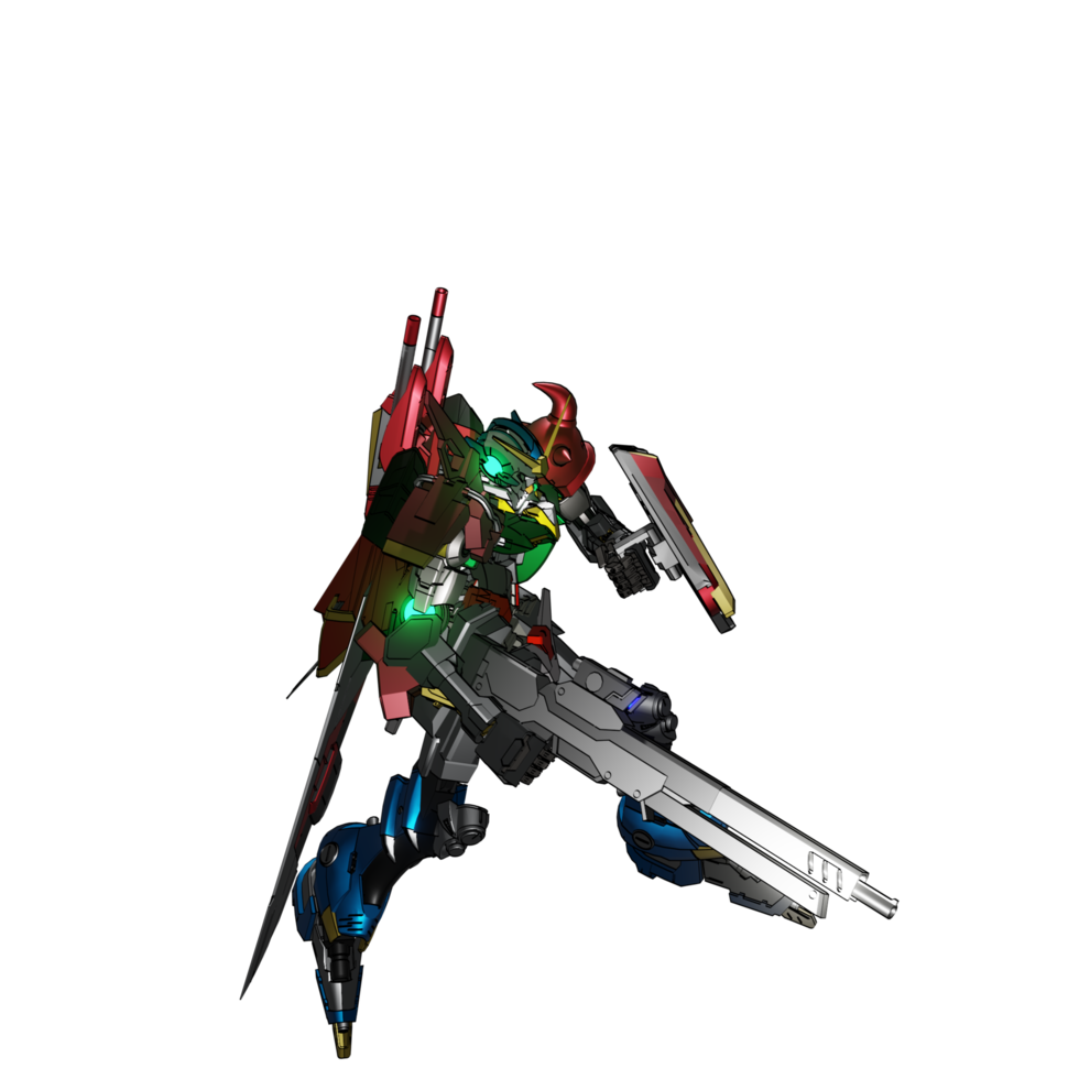 mecha redo till ge sig på png