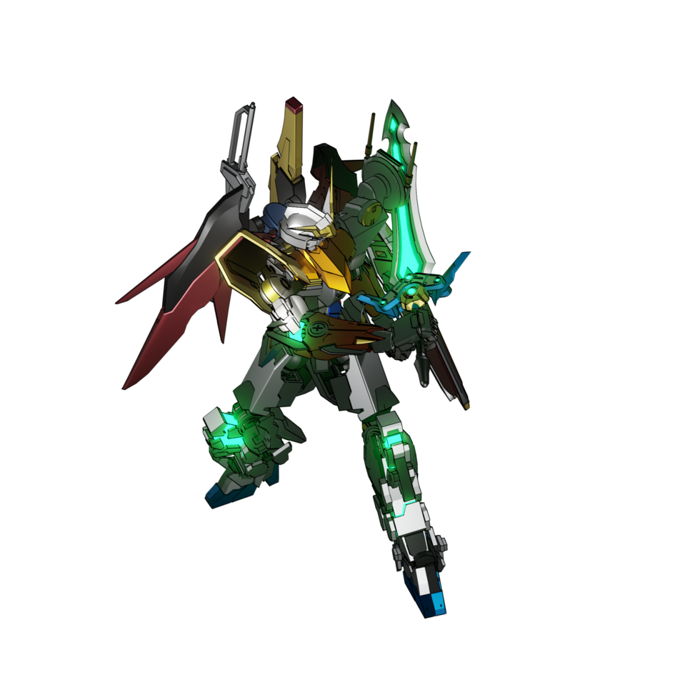 Mecha attack pose png