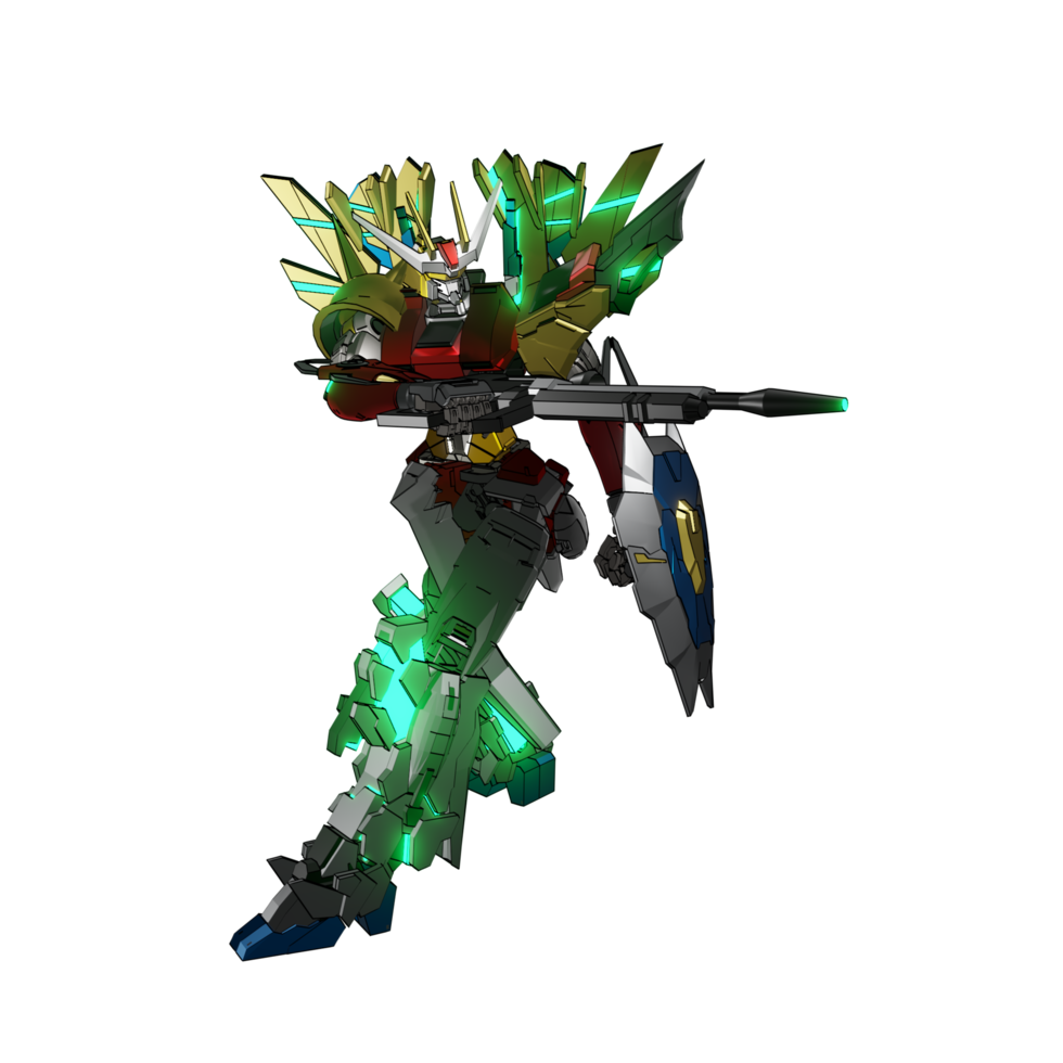 pose de ataque mecha png