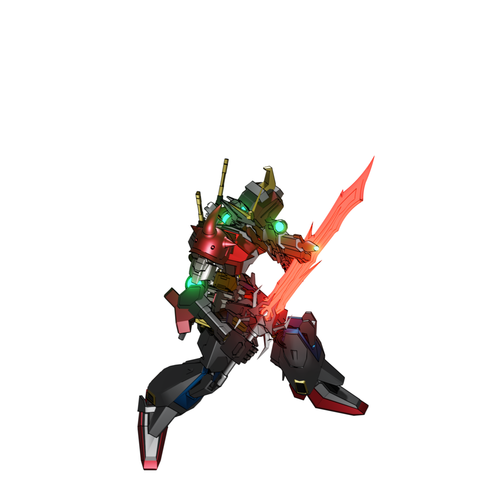 pose de ataque mecha png