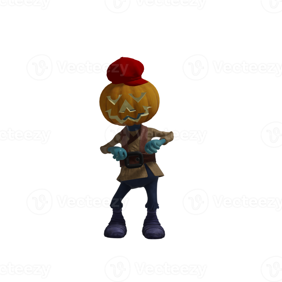 Pumpkin monsters dancing png