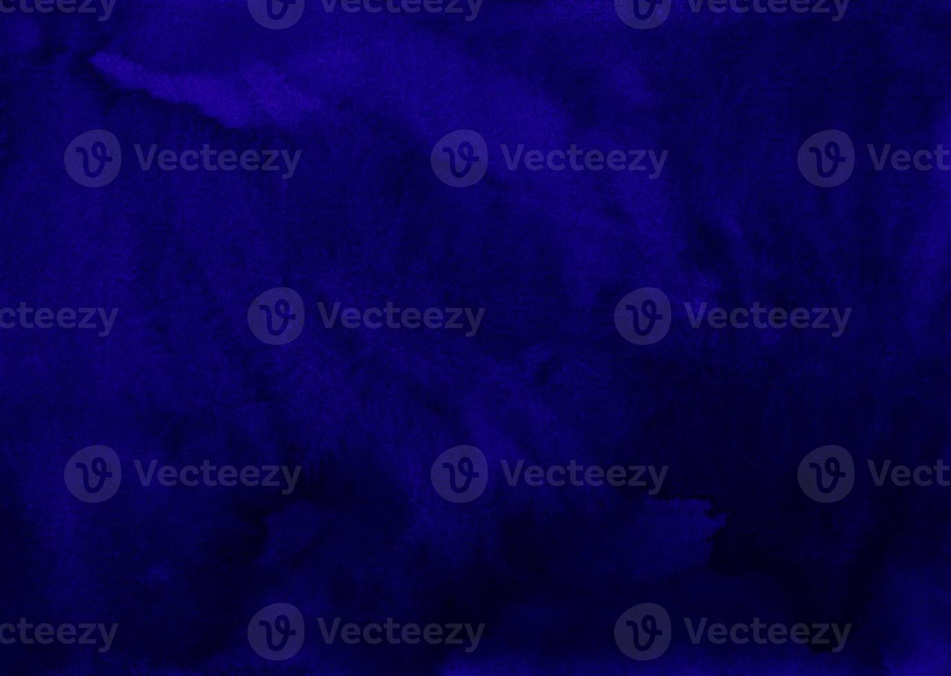 Watercolor dark blue background texture. Watercolour abstract deep ocean backdrop. Horizontal trendy template. photo