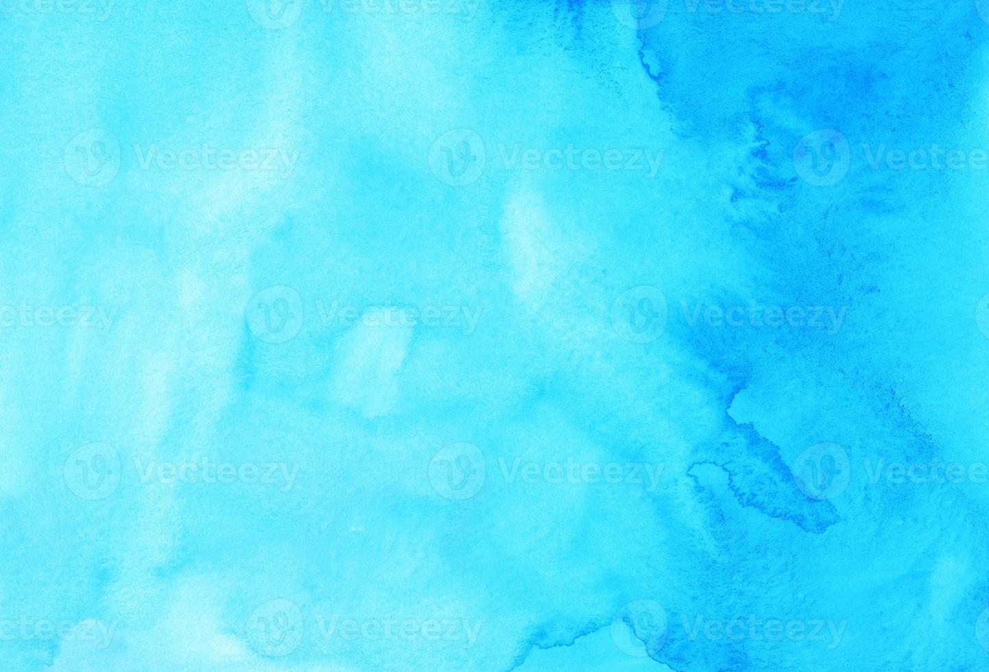 Watercolor blue gradient background texture. Aquarelle abstract blue