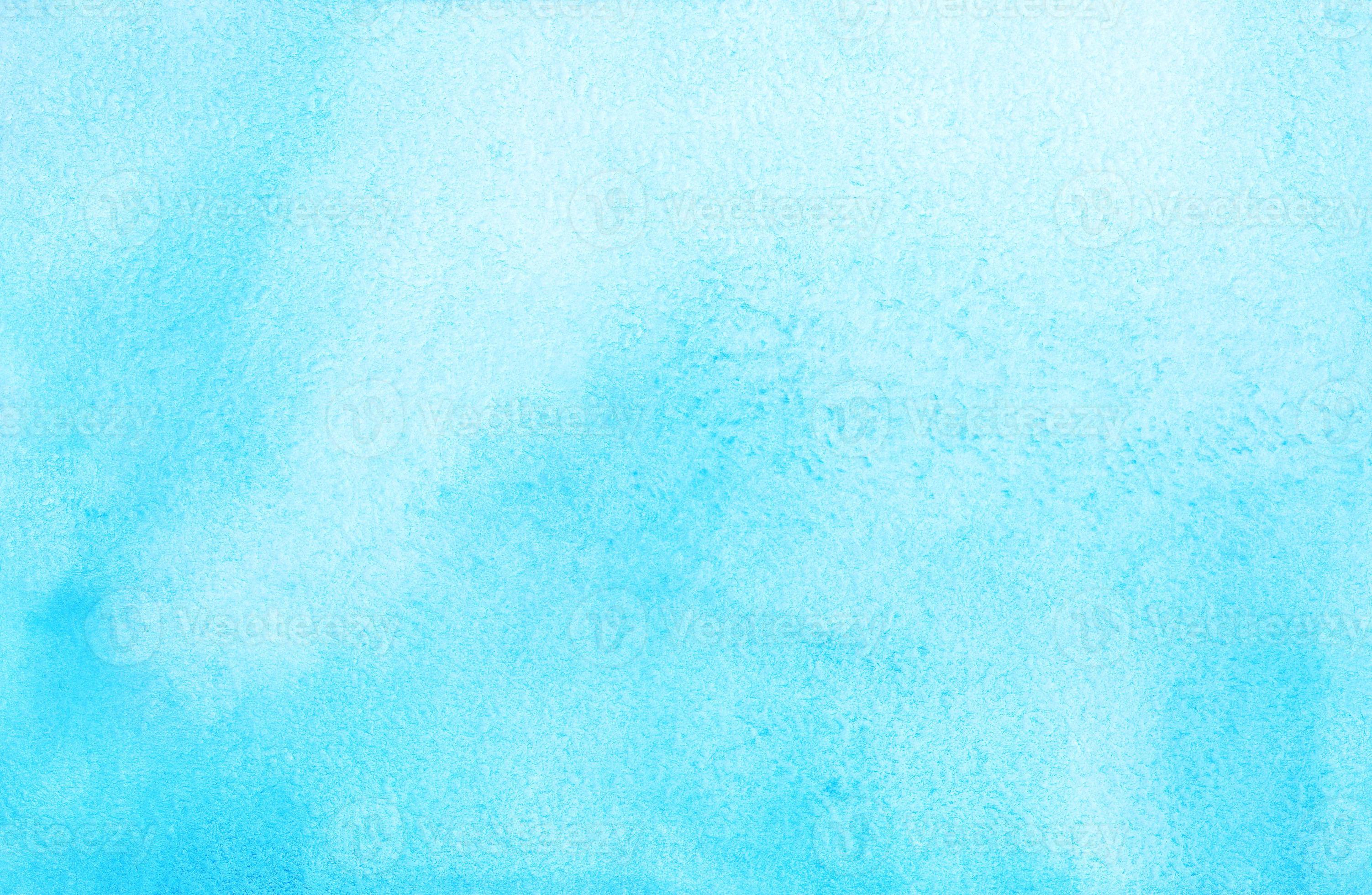 Watercolor light cyan blue background painting. Watercolour bright