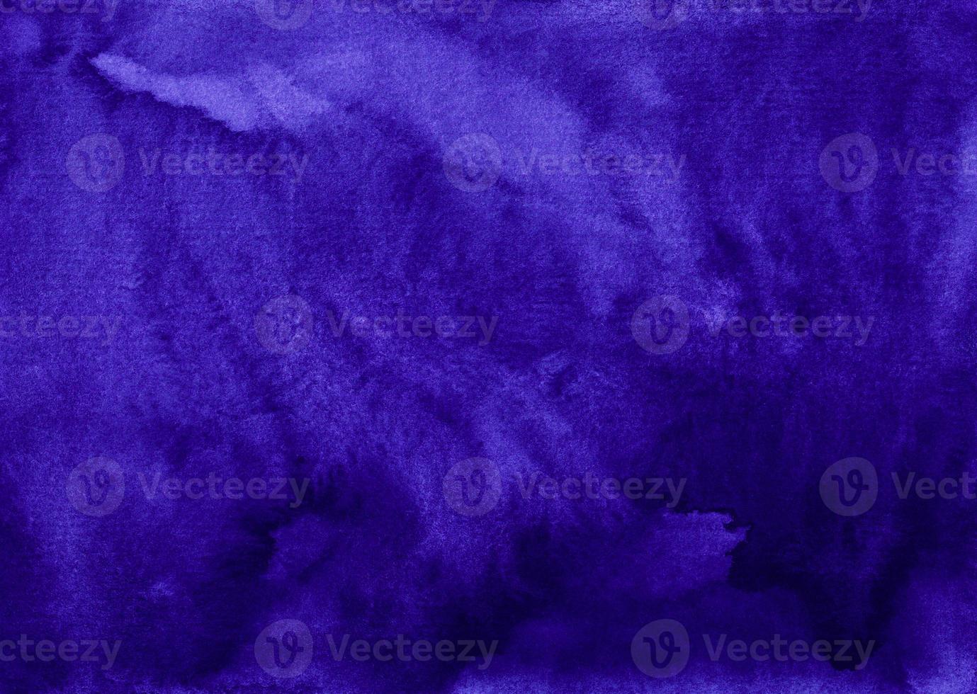 Watercolor deep royal blue background texture. Watercolour abstract deep ocean backdrop. Horizontal trendy template. photo