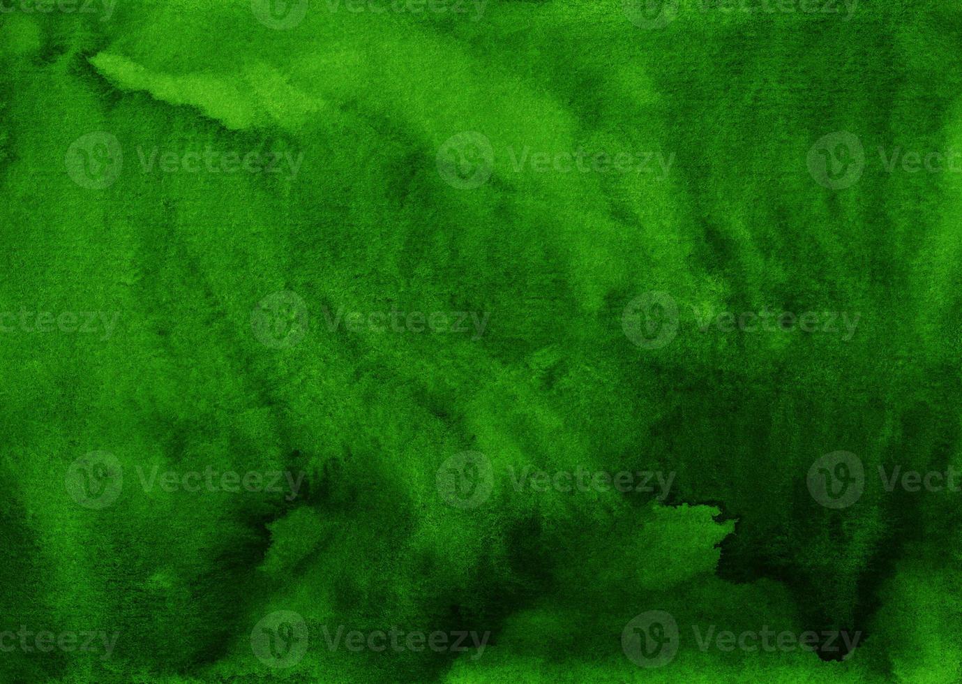 Watercolor deep poison green background texture. Dark abstract backdrop. photo