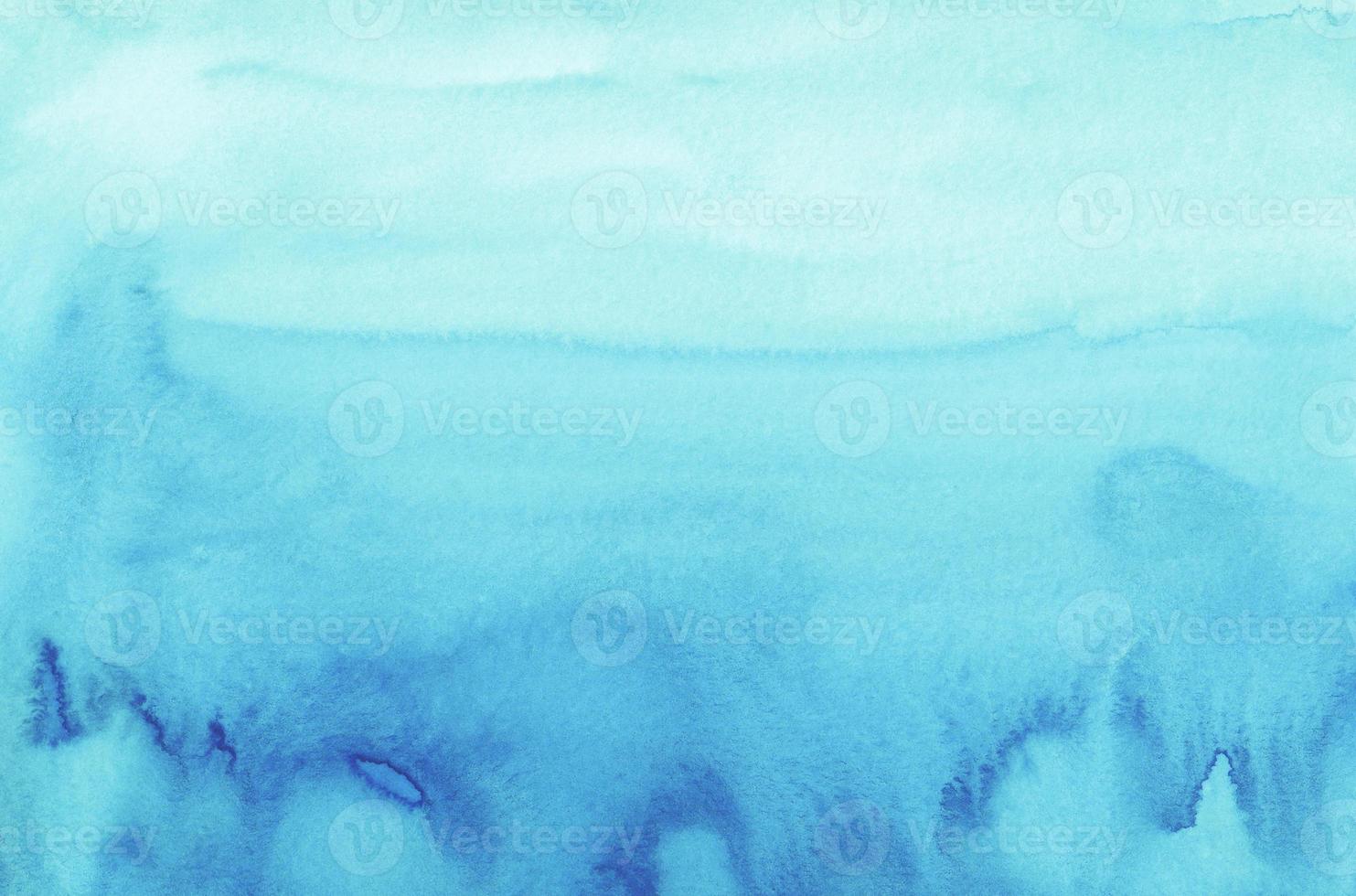 Watercolor light cyan blue background painting. Watercolour bright sky