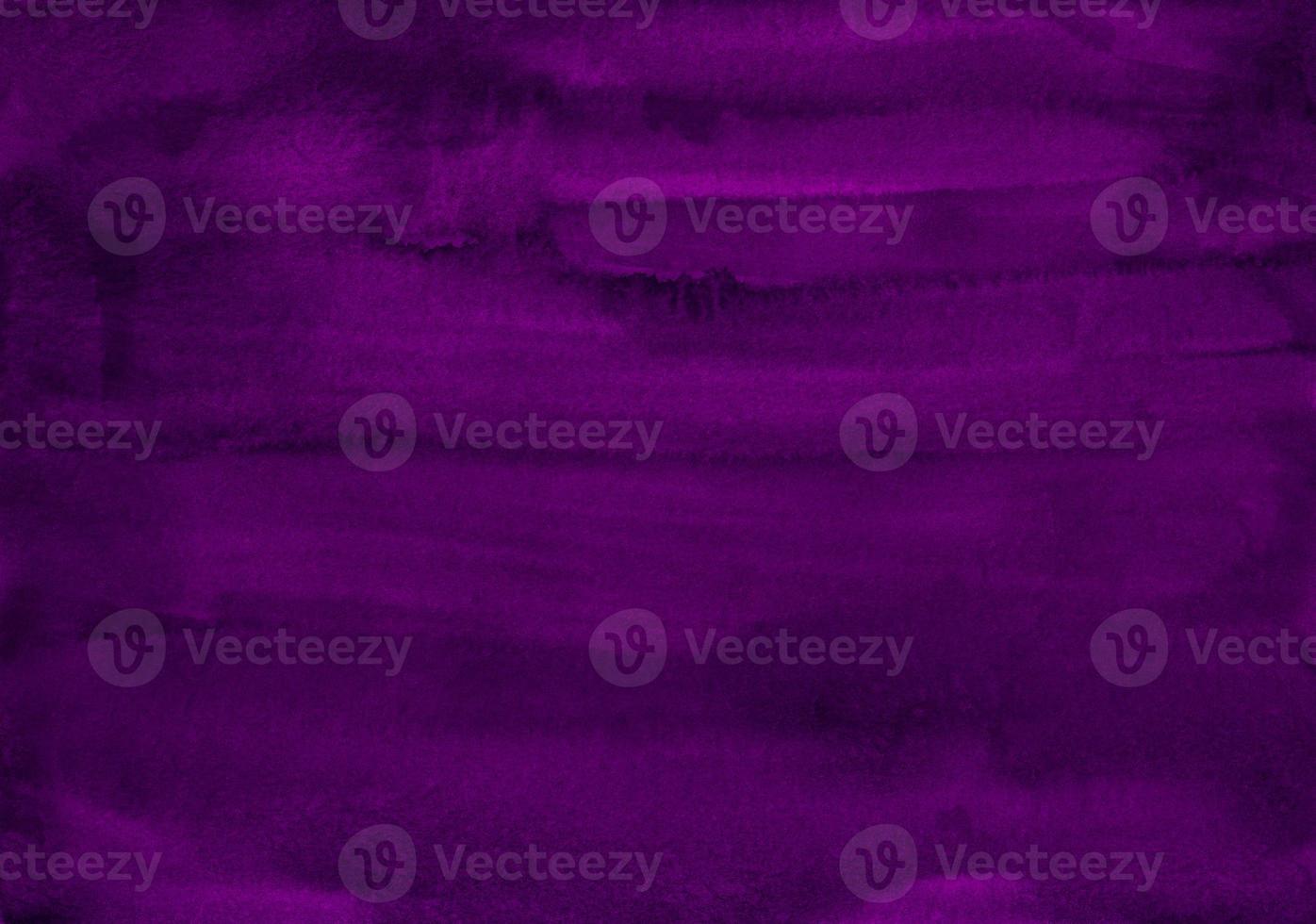 Watercolor dark purple background texture. Aquarelle abstract deep violet backdrop. Horizontal trendy template. photo
