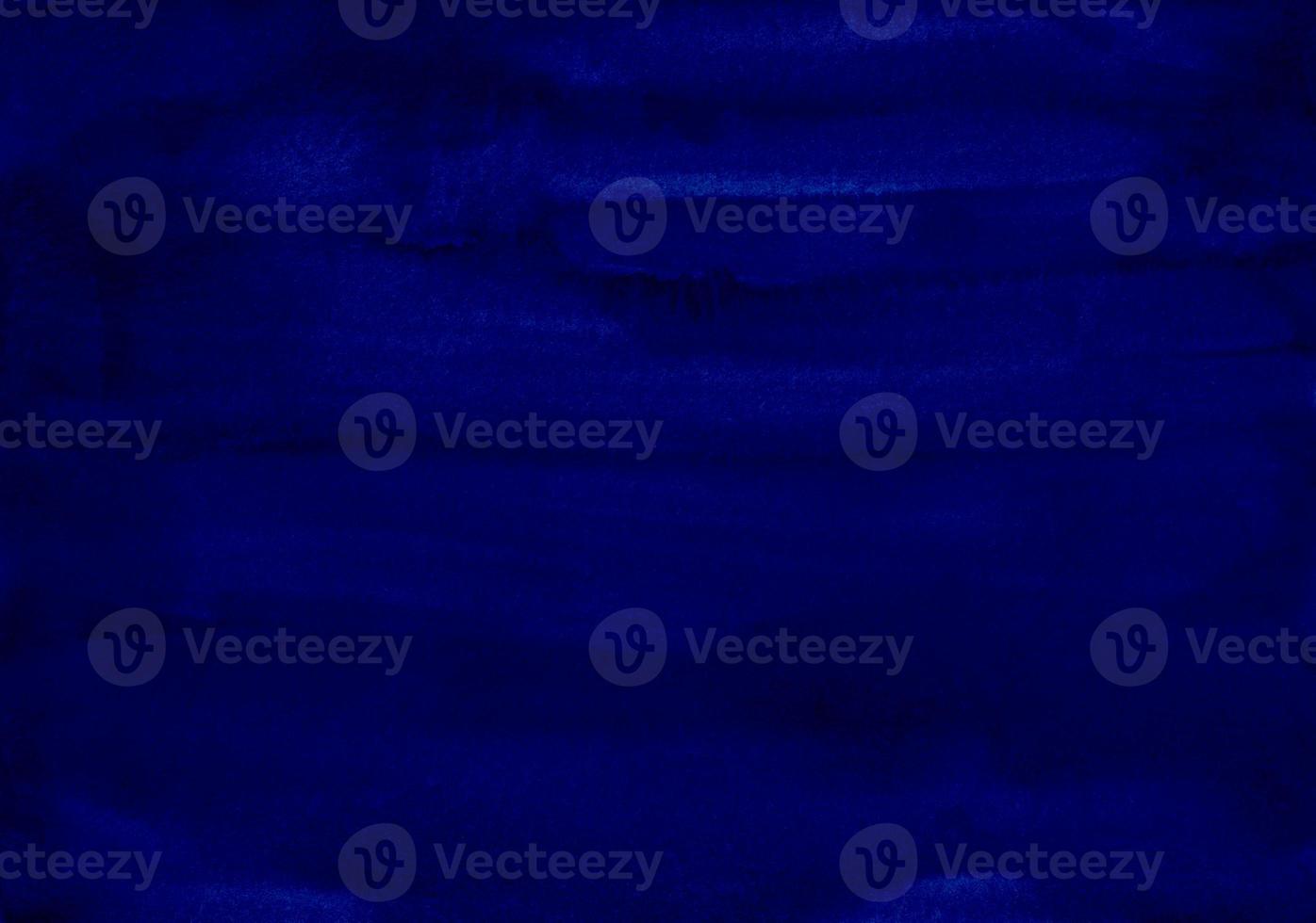 Watercolor dark blue background texture. Watercolour abstract deep ocean backdrop. Horizontal trendy template. Stains on paper. photo