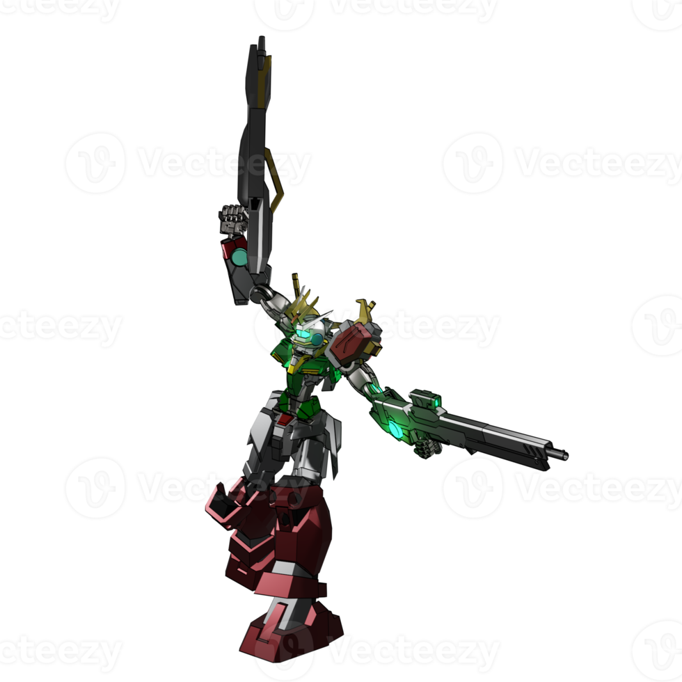 Mecha attack pose png