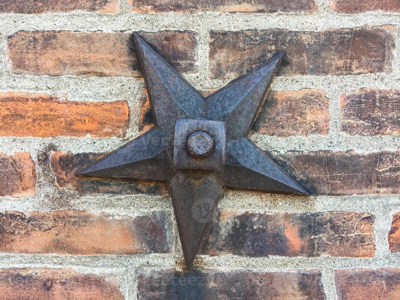 Decorative Washer on a Building Support Rod photo