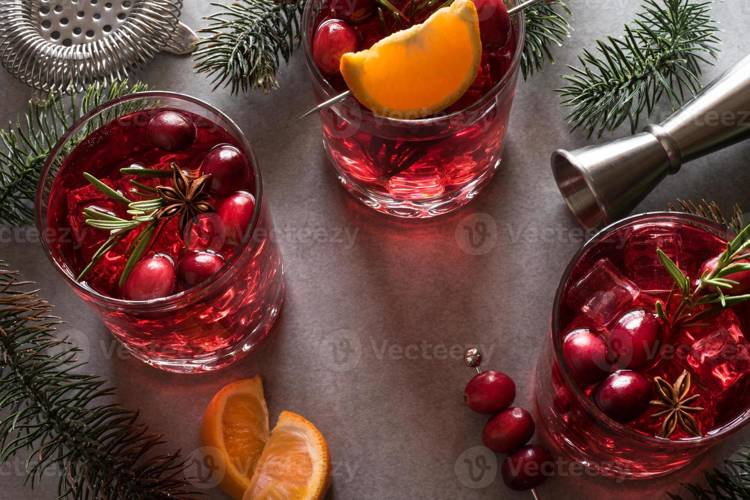 spritzers de vodka de arándanos para las fiestas foto