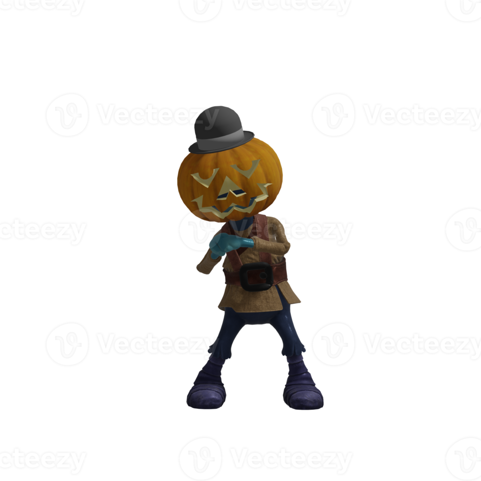 Pumpkin monsters dancing png