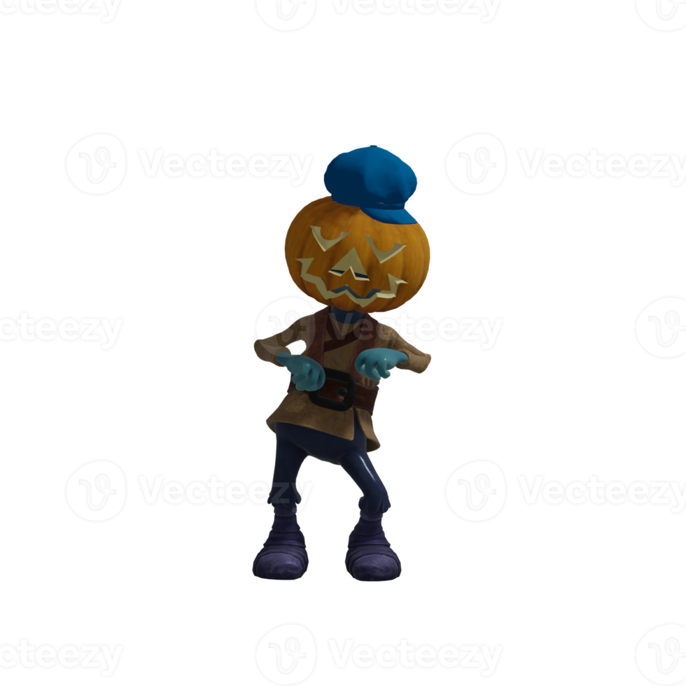 Pumpkin monsters dancing png