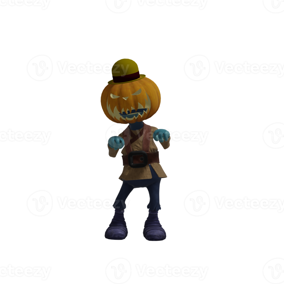 Pumpkin monsters dancing png