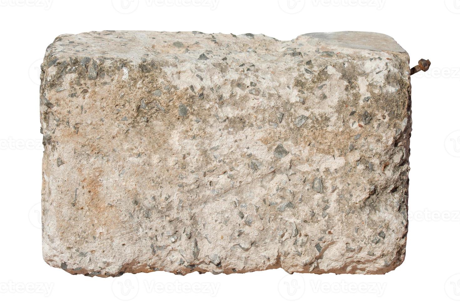 cement block isolated on white background. Clipping path photo