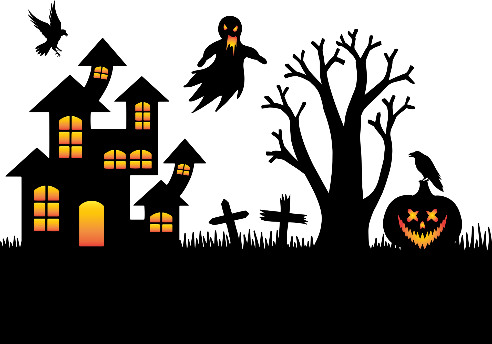 Halloween Silhouette Background 12520788 PNG
