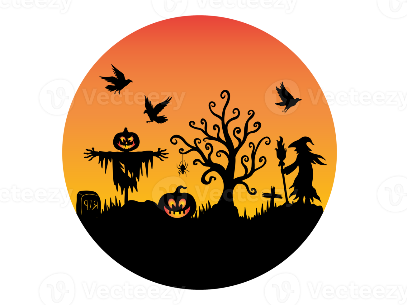 Halloween Circle Background Sublimation png