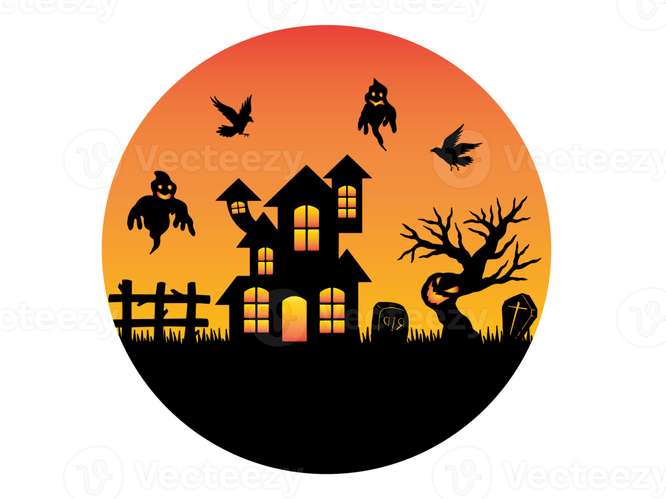 Halloween Circle Background Sublimation png