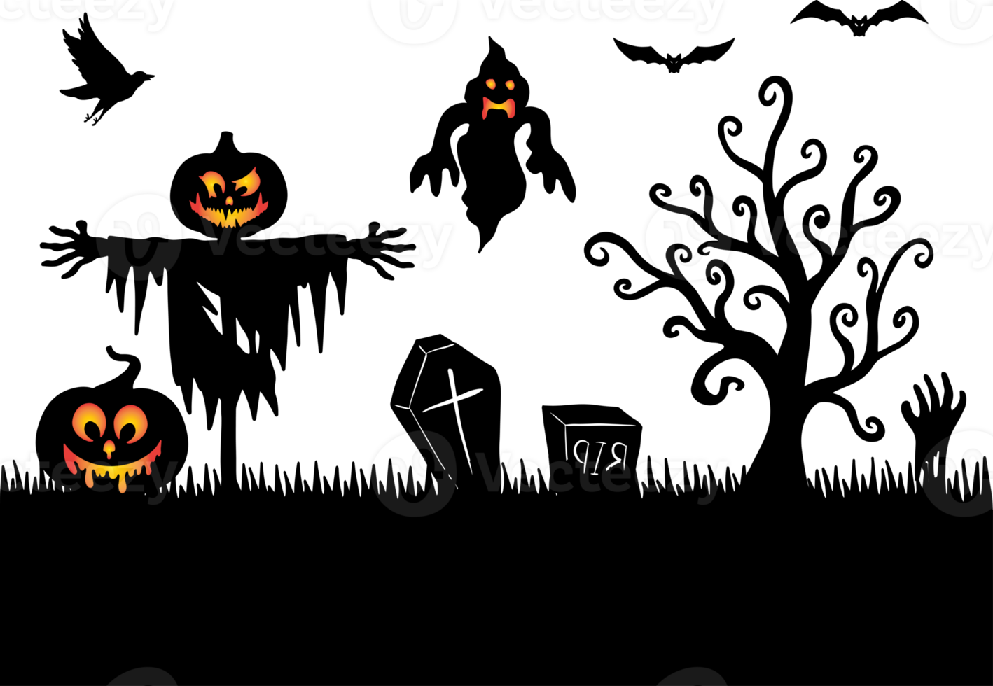 fondo espeluznante de halloween png