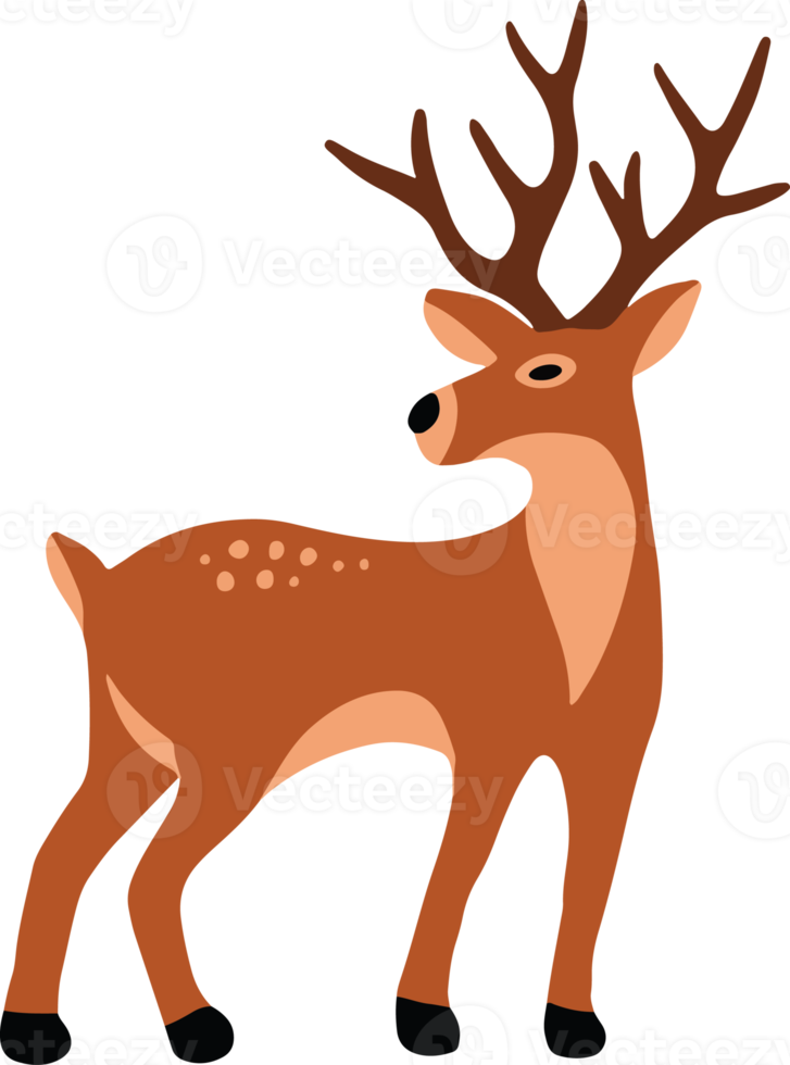 Gold Deer Christmas clip art Illustration 12521478 PNG