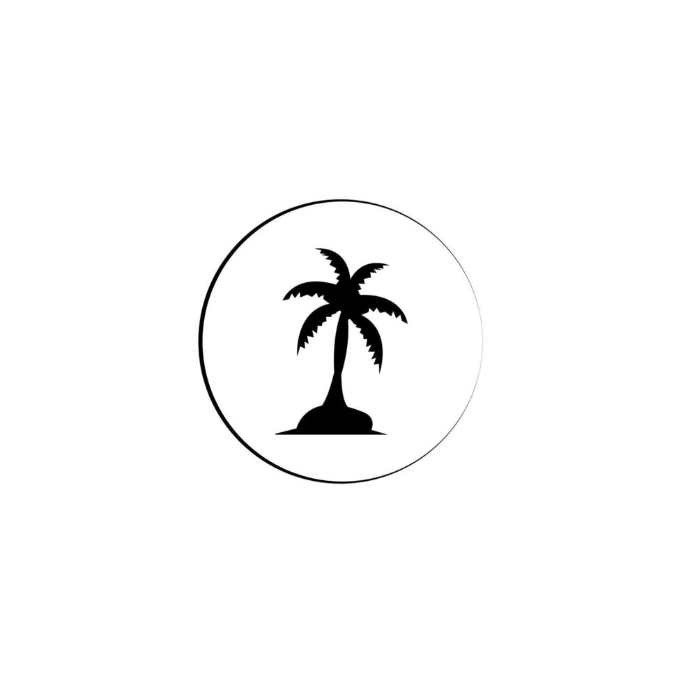 coconut tree icon image illustration vector design beach scenery symbol