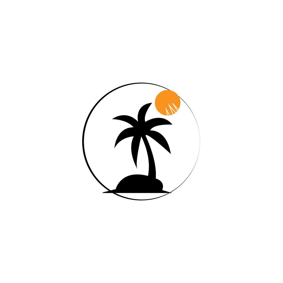 coconut tree icon image illustration vector design beach scenery symbol