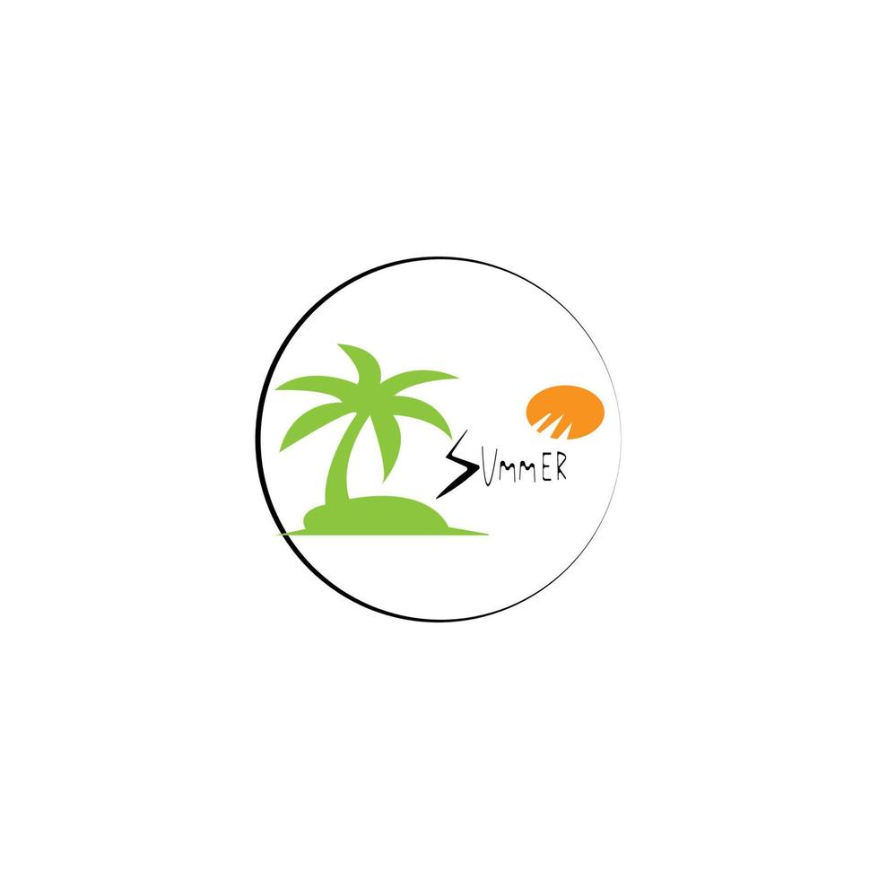 coconut tree icon image illustration vector design beach scenery symbol