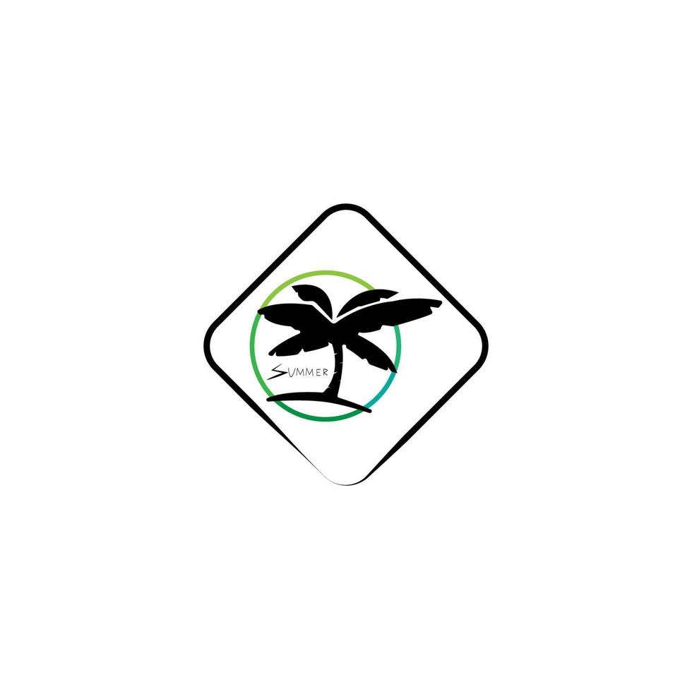 coconut tree icon image illustration vector design beach scenery symbol