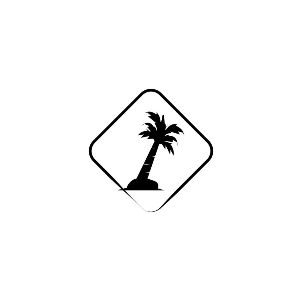 coconut tree icon image illustration vector design beach scenery symbol