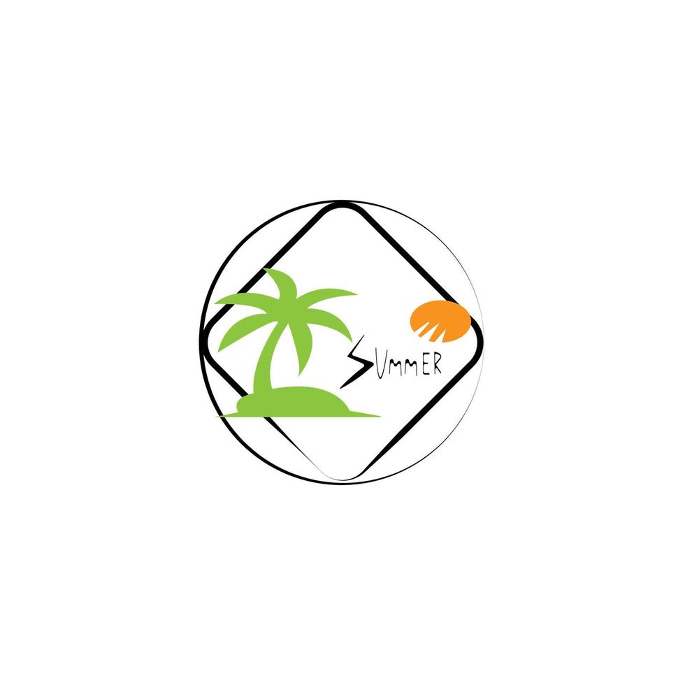 coconut tree icon image illustration vector design beach scenery symbol