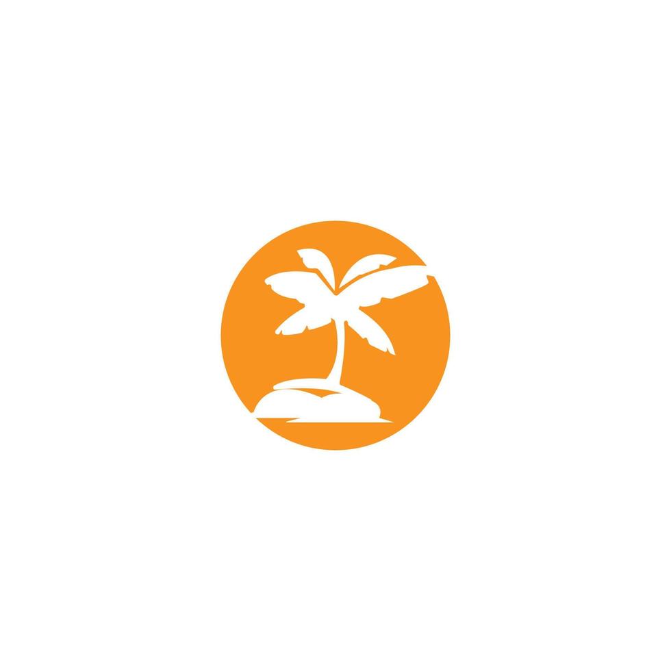 coconut tree icon image illustration vector design beach scenery symbol