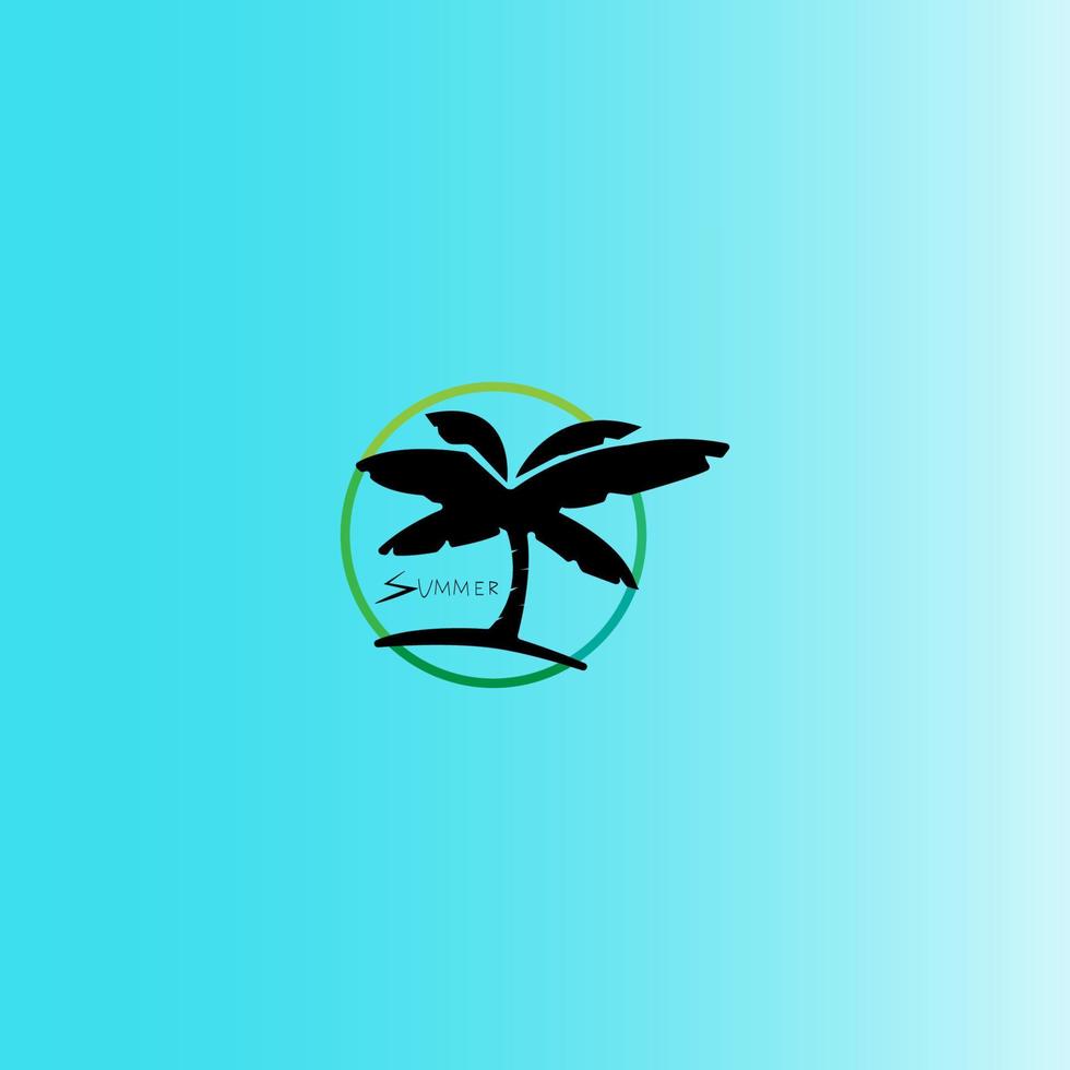 coconut tree icon image illustration vector design beach scenery symbol