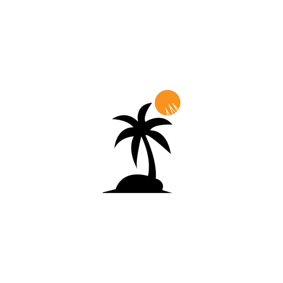 coconut tree icon image illustration vector design beach scenery symbol