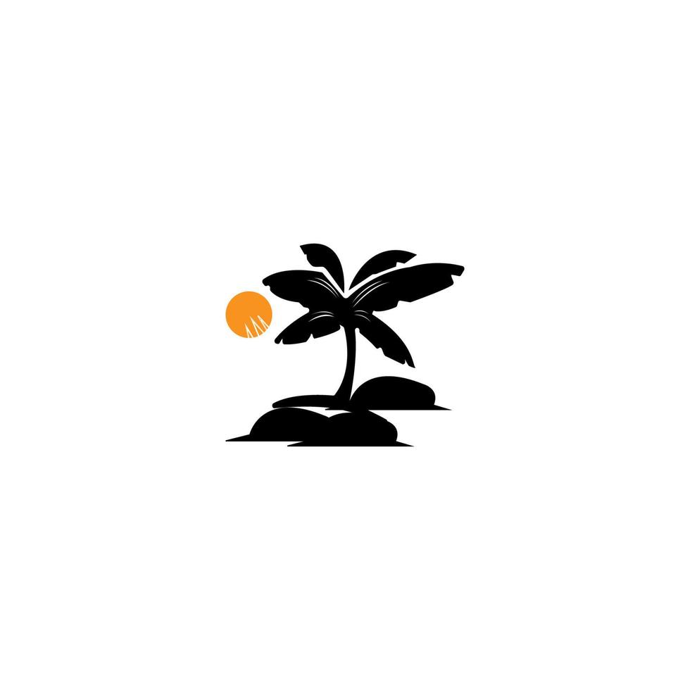 coconut tree icon image illustration vector design beach scenery symbol