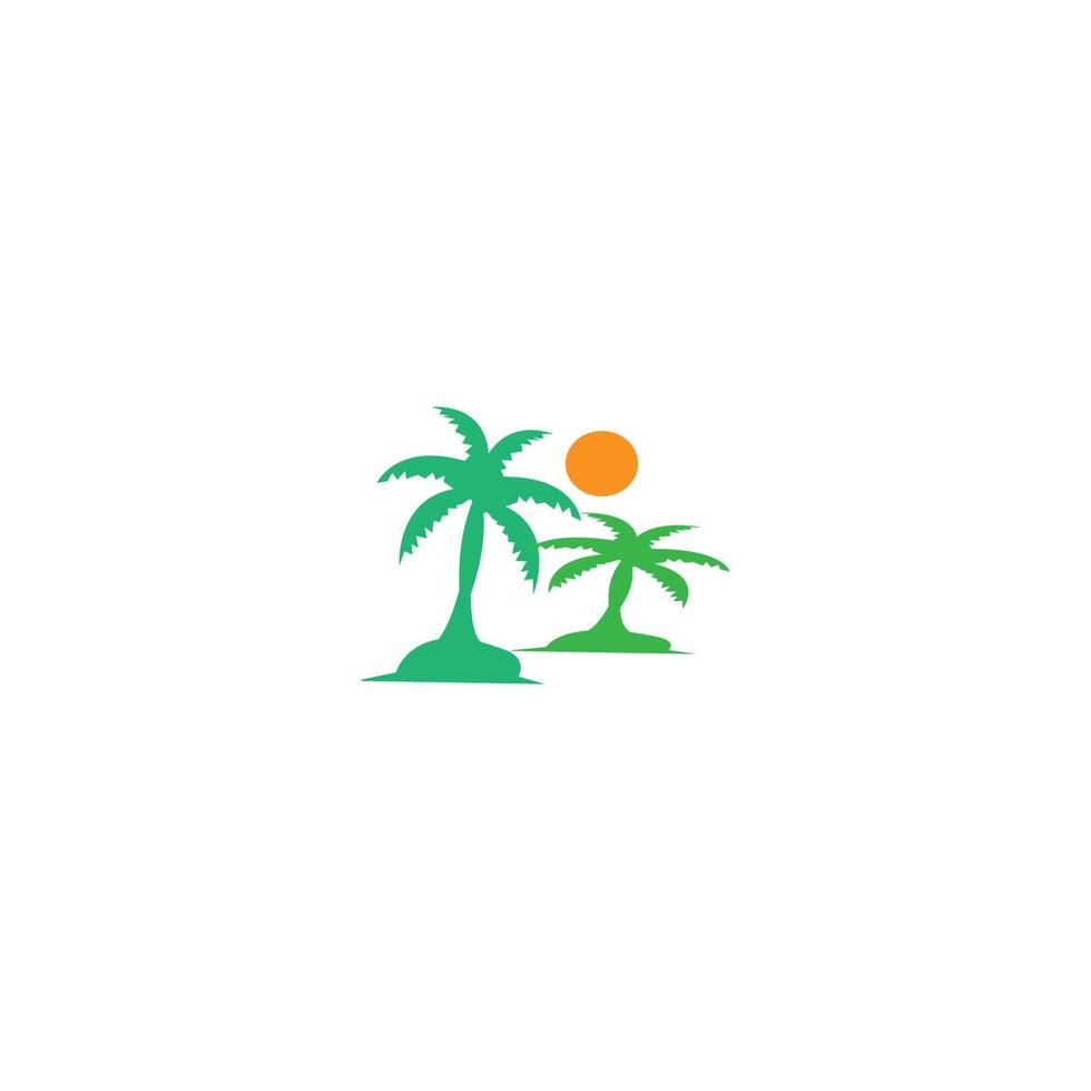 coconut tree icon image illustration vector design beach scenery symbol